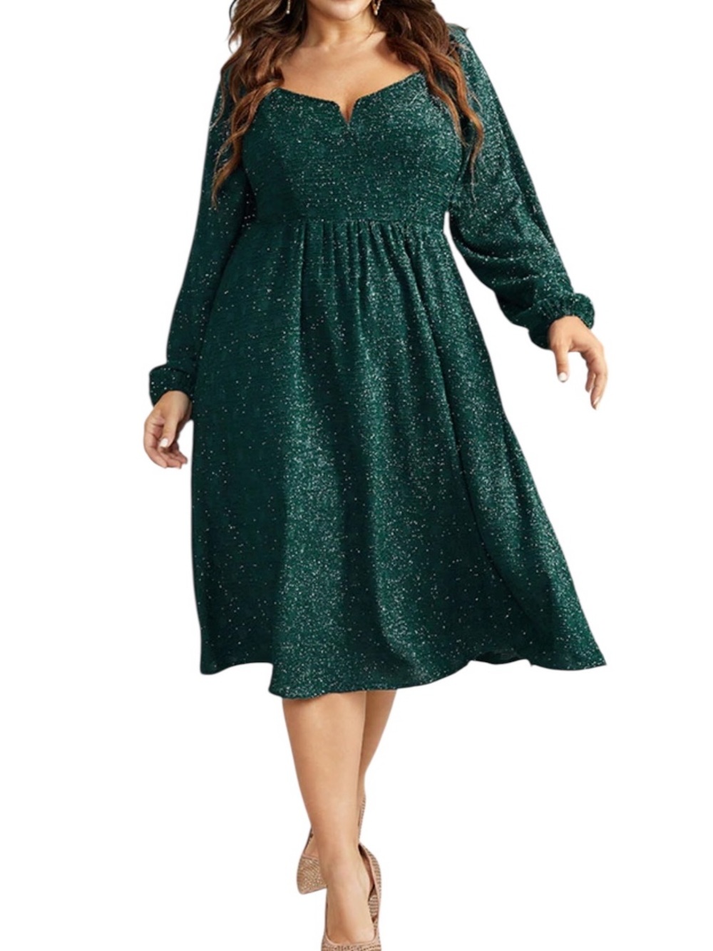 BloomChic Textured Gathered Square Neck Dress Sz 18/20 2X NWT